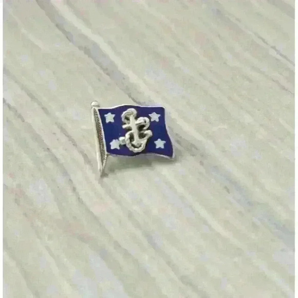 Tiffany & Co. Other - Tiffany & Co Vintage 14kt White Gold Navy Flag Lapel Pin
